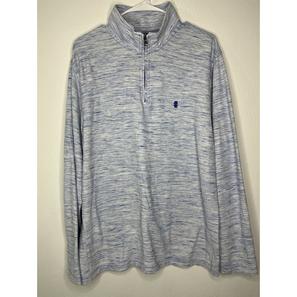 Izod Mens Size L Pullover Sweater Quarter Zip Advantage Performance Stretch Golf